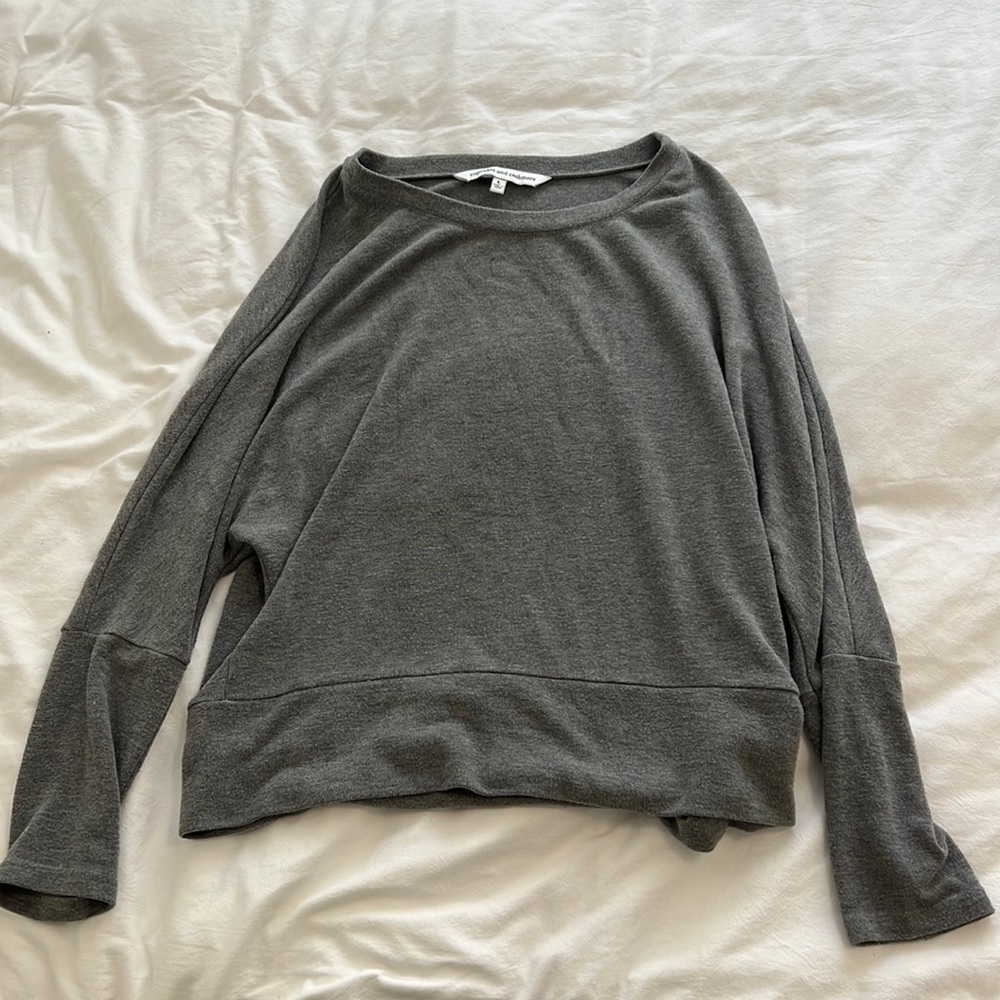 “Cupcakes and cashmere” grey sweater size large